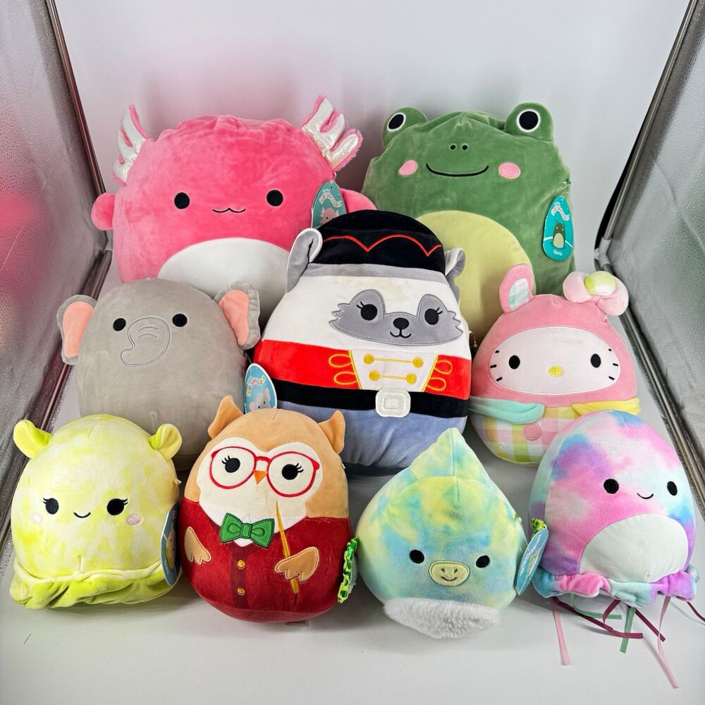Squishmallows Plush Lot of 9 Hello Kitty Archie Gloria Gracelynn w/ Tags